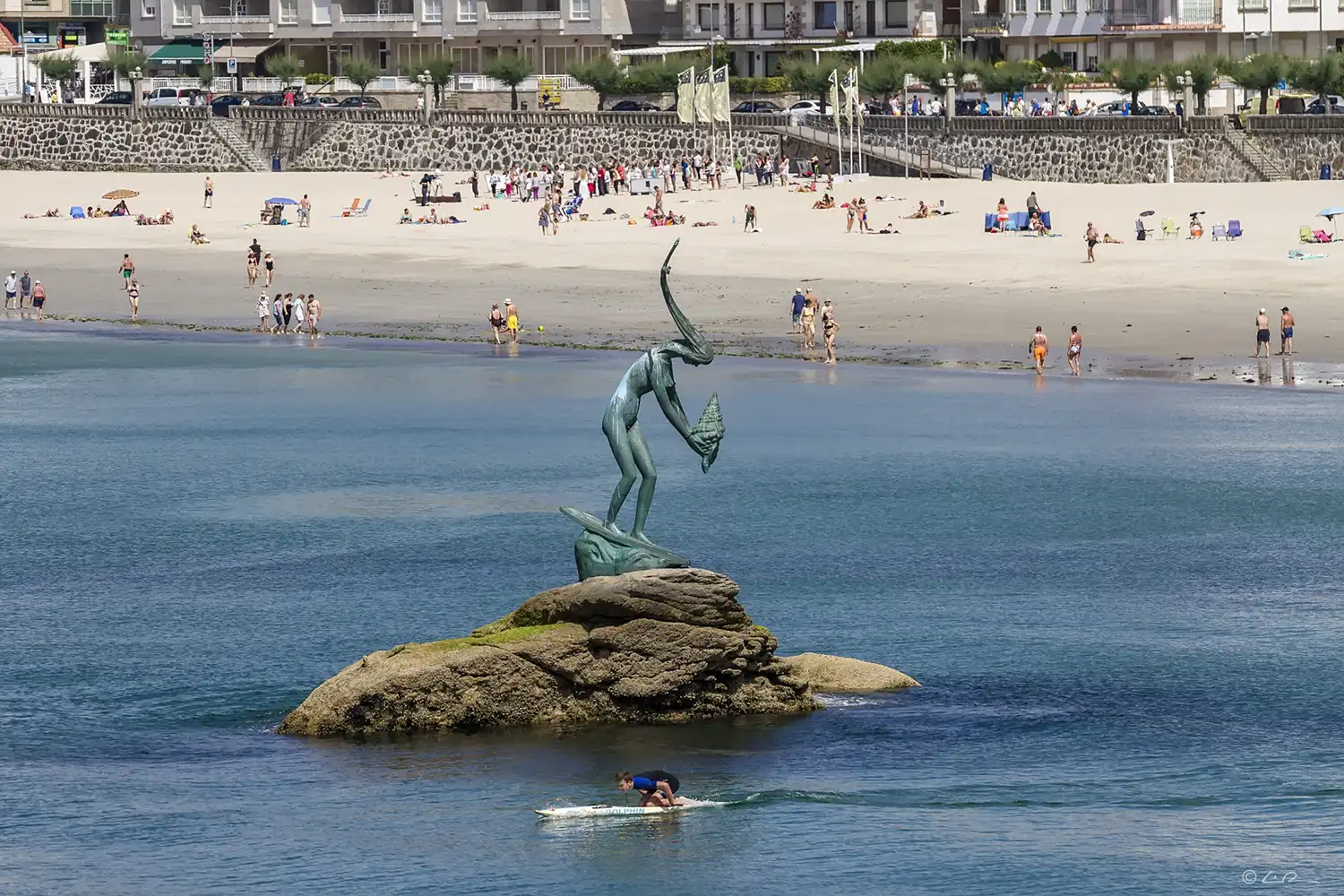 Madame Silgar en la Praia Silgar